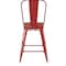 Flash Furniture 24" Red Metal Counter Stool-Teak Poly Seat CH-31320-24GB-RED-PL2T-GG - alternate 10